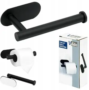 Toilet paper holder Vilde ORI_568070, steel, black