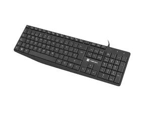Проводная полноразмерная USB-клавиатура NATEC NKL-1948 — QWERTY испанская раскладка, 106 клавиш, кабель 1.8 м, чёрная