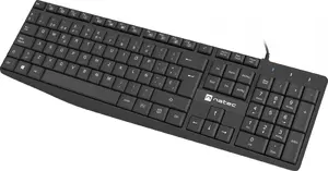 Wired Full-size USB Keyboard NATEC NKL-1948 — QWERTY Spanish layout, 106 keys, 1.8 m cable, Black