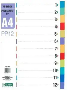 D.Rect Przekładki PP 1-12 PP12 — D.Rect plastic dividers for documents/sheets