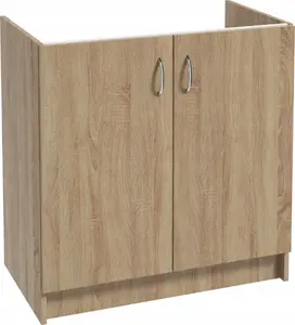 Izlietnes skapītis DEFTRANS 064-D-08029 80x60 cm, 2 durvis, 0 atvilktnes, Sonoma ozola apdare