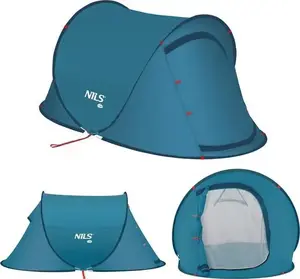 Палатка nils extreme NC3743 — кемпинговая самораскладывающаяся, синяя