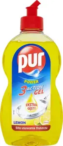 Жидкость для мытья посуды Pur Duo Power Lemon 0,45 л — концентрированное средство, удаление жира