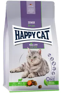 Сухой корм для кошек happy cat Senior Pasture-raised Lamb 4 кг — взрослая/пожилая формула с бараниной и морковью