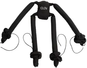 Валик для химической завивки GLOV Spider Set для длинных и средних волос, холодная завивка, 4 шт., чёрный