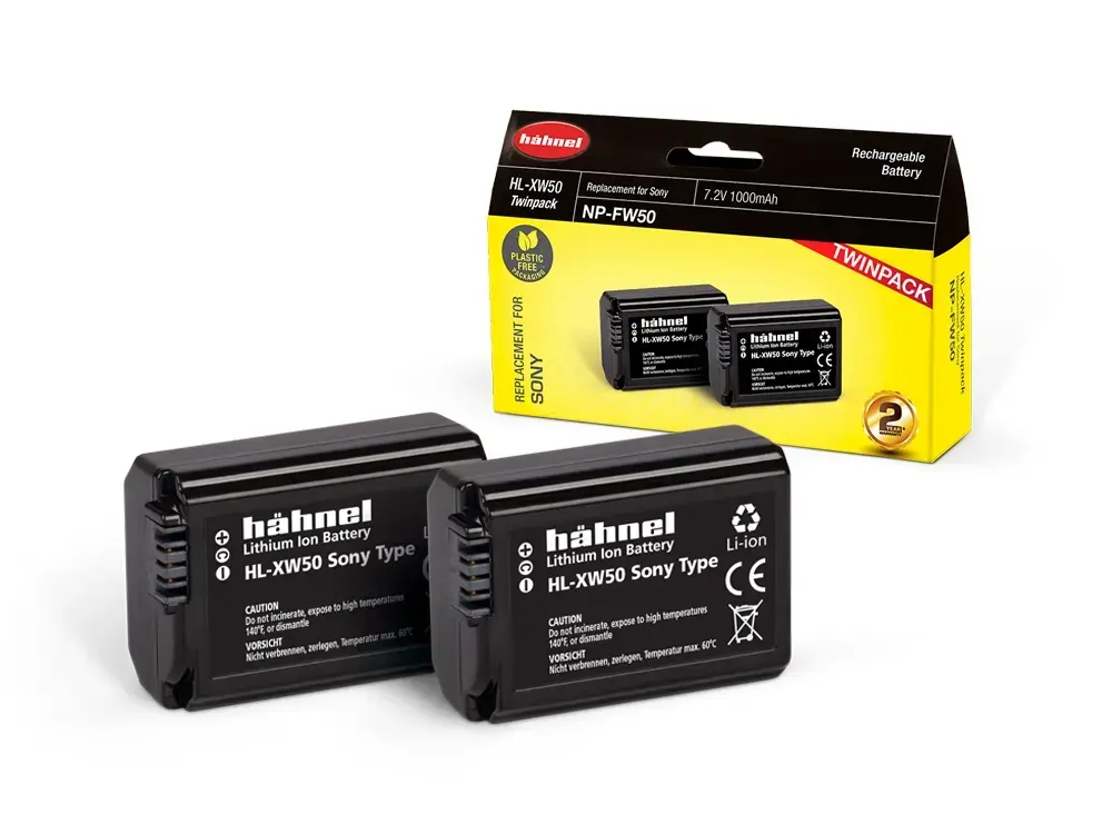 Hahnel HL-XW50 kameras akumulatori Twin Pack Photo 2