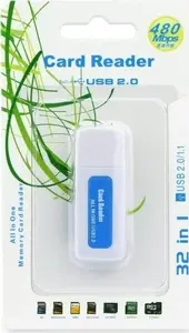 Kāršu lasītājs No name Czytnik USB 2.0 — ārējais USB 2.0 daudzformātu lasītājs