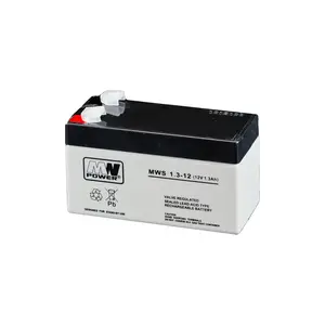 UPS battery MW Power MWS 1.3-12 — Sealed Lead Acid (VRLA), 12 V, 1.3 Ah, 570 g, 43×53 mm
