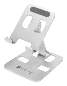 Passive aluminium desk holder TECHLY I-SMART-STAND11 for mobile phones, smartphones and tablets
