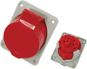 Tarel receptacle insulated plug 16A 400V 3P+Z IP44 with threaded terminals (MPN 114)