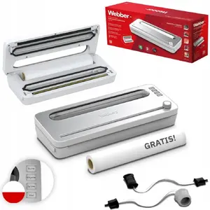 Вакуумный упаковщик для пищи Webber 120W с аксессуарами, белый