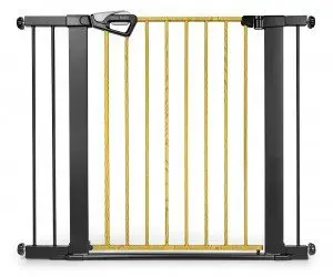 Детская защитная дверь milly mally Guardy 104 Black с удлинителями — барьер для лестницы, модель 6578