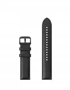 Leather Watch Strap Huami for Amazfit, Classic 20 mm Width, 164–228 mm Length, Black