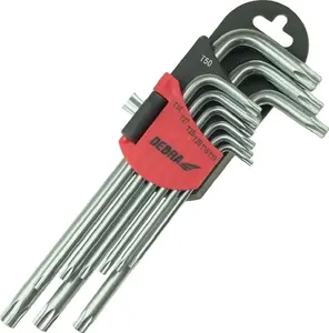 Длинные ключи Torx Dedra T10–T50, 9 предметов, CR-V