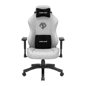 Игровое кресло для ПК Anda Seat Phantom 3 — обитое мягкое сиденье, серое, высота 137 см, ширина сиденья 52,8 см, нагрузка до 90 кг