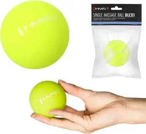 Massage Ball HMS BLC01 Green — single lacrosse-style massage ball for trigger point release