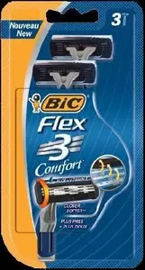 Razor BIC Comfort 3 Flex — disposable 3-blade cartridge, pack of 3