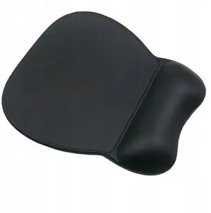 Mouse pad Wozinsky Ergonomic gel wrist rest large anti-slip eco leather black