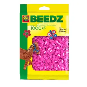 Fuse beads SES Creative Beedz — 1000 pcs neon pink, craft fuse beads for ironing