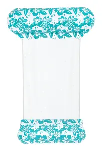 Floating mattress Bestway Catching Rays Hammock Pool Lounge Float — 1140×810×220 mm, blue/white patterned