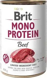 Влажный корм для собак Brit Mono Protein говядина, 400 г, консервированный