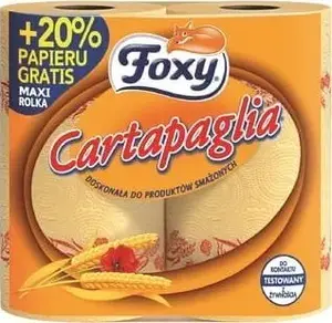 Virtuves papīra dvieļi Foxy Cartapagla — 2 ruļļi, vienreizējie dvieļi