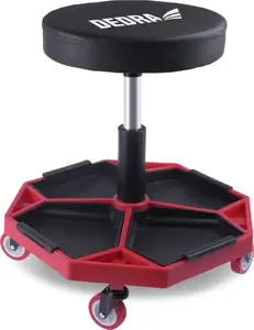 Workshop rolling tool seat Dedra N1500 with wheels and 4 tool trays