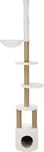 Cat tree Trixie Aurelio tall scratching post 220–250 cm, white-brown