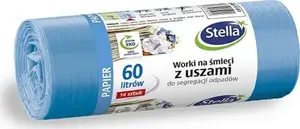 Atkritumu šķirošanas maisi Stella Worki z uszami STELLA papīra atkritumiem 60 l 14 gab zili