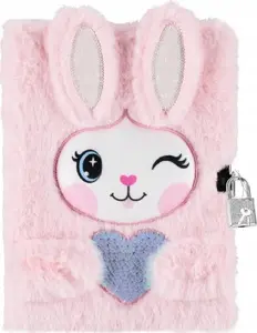 Блокнот STARPAK PAMIETNIK PLUSZ ZAM A5/64K Rabbit & HSTK - A5, 64 стр., плюшевый переплёт