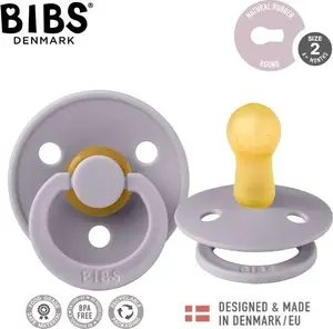 Соска BIBS Colour Fossil Grey M — пустышка из натурального каучука (Hevea), размер M