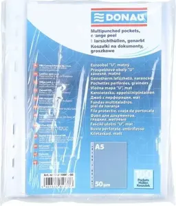 Document Sleeves Donau A5 Polypropylene 50 µm, Pack of 100, dotted surface