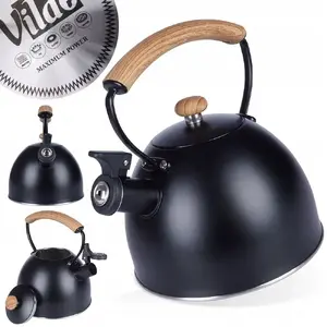 Whistling Kettle Ultra Clean Ori_199003, stainless steel black, 2.5 L