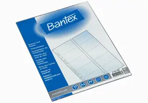 Business card file Bantex 100080937 with 1 pocket, capacity 20 cards, transparent