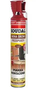 Пенный герметик Soudal GENIUS GUN 750 мл — полиуретановая монтажная пена, 750 мл