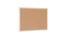 Fixed bulletin board Bi-Office MC030012010 — Pine frame, Cork surface, 400×600 mm