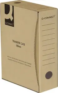 Archive Storage Box Q-Connect A4 100 mm cardboard, grey