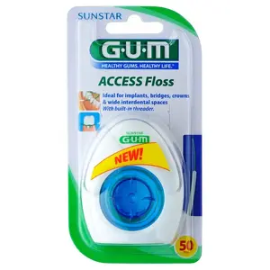 Зубная нить/лента Sunstar GUM модель 3200, белый корпус и нить
