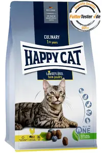 Корм для кошек happy cat Culinary Adult Farm Poultry, сухой полнорационный для взрослых, 4 кг