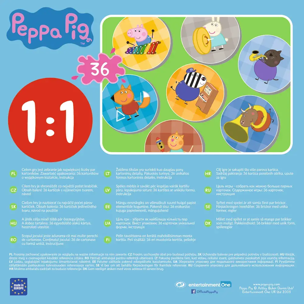 TREFL Peppa Pig Memos Peppa — atmiņas kāršu spēle Photo 3