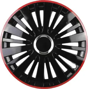 Wheel cover Leoplast Falcon 15" black with red rim — 15-inch hubcap