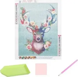 Diamond Painting Kit No name — 5D Deer Mosaic Set (canvas with drilled rhinestones)