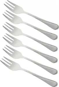 Cake Serving Forks set 6 pcs KingHoff KH-1441, polished finish