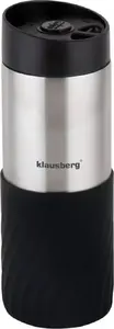 Termokrūze Klausberg KB-7633, 400 ml nerūsējošā tērauda 18/8, termo, melna