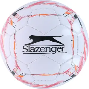 Futbola bumba (izm. 5) SLAZENGER — balta/sarkanā — oficiālais izmērs