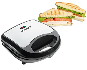 Sandwich maker Concept Solution SV-3031, 700 W, 2-sandwich capacity, black/stainless steel