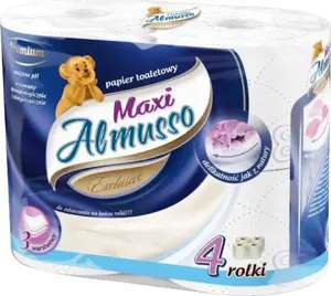 Tualetes papīrs Almusso Maxi 3 slāņi, 4 ruļļi, iepakojums