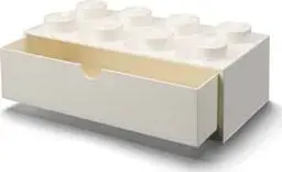 Plastic Desk Drawer LEGO Desk Drawer 8 white — LEGO accessory 40211735