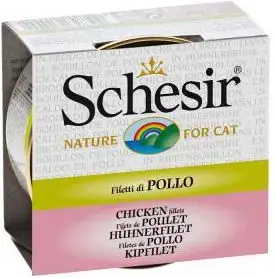 Консервы для кошек Schesir SCHESIR KOT 70 г - курица с рисом, влажный корм в банке