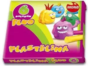Пластилин Mona Plastelina набор 6 флуоресцентных цветов (MONA P6F)
